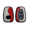 KeyCare Duo Style Key Cover KC D03 Compatible for Tata Nexon, Harrier, Safari, Altroz, Tigor, Punch Smart Key | 4 Button Smart Key | Red/Grey
